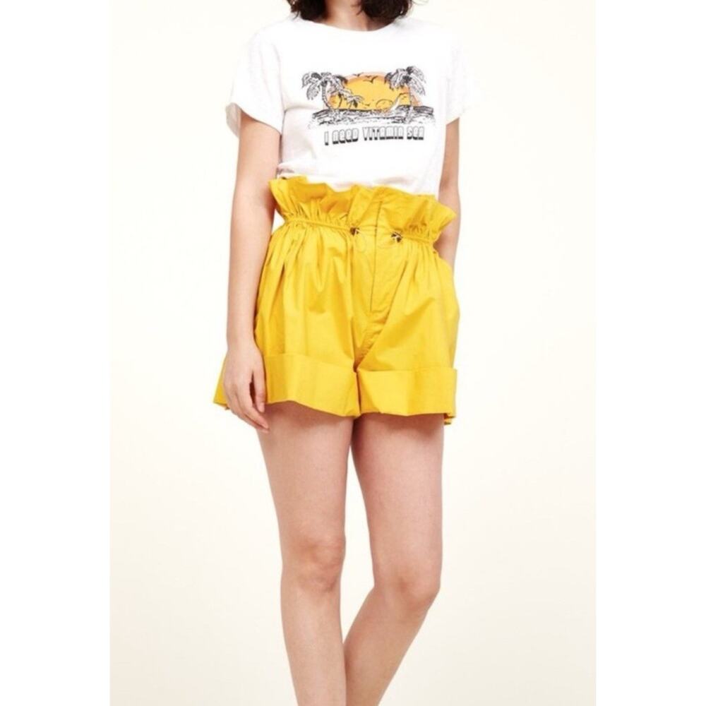 sea New York balloon drawstring shorts yellow High Rise Cuffed 2